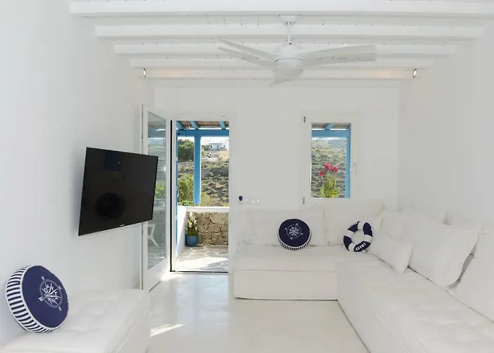 Luxury White Maisonette Villa Kalafatis